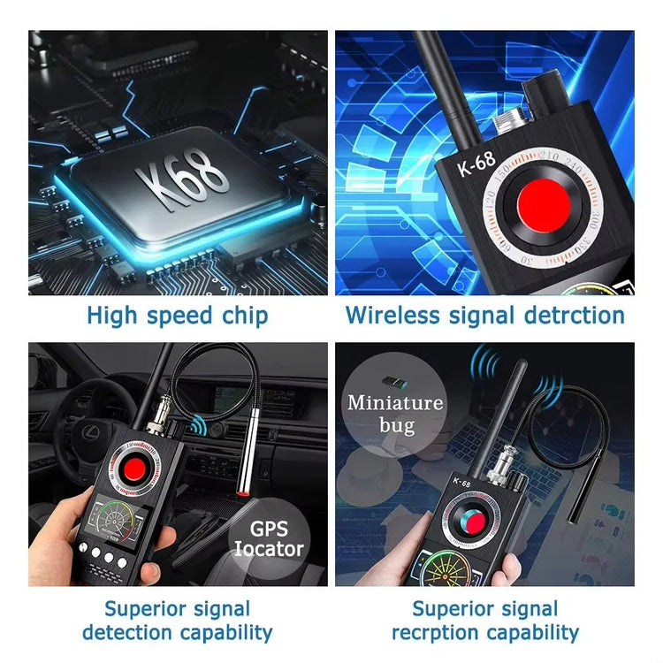 VERTRIX INNOVATIONS K68 Wireless Detector for Hidden Cameras & GPS Devices
