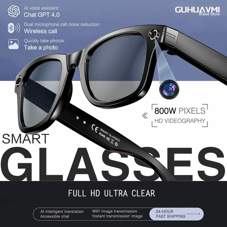 VERTRIX INNOVATIONS AI Shooting Glasses 4K HD Camera Smart Sunglasses