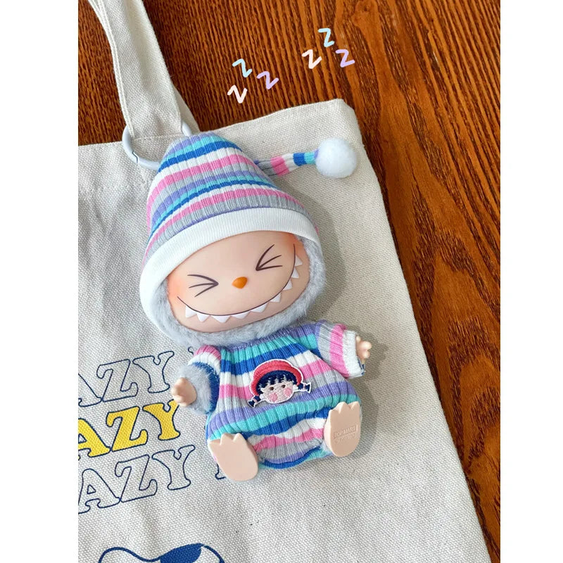 VERTRIX INNOVATIONS Labubu Silk Spotted Pajamas for 17cm Doll