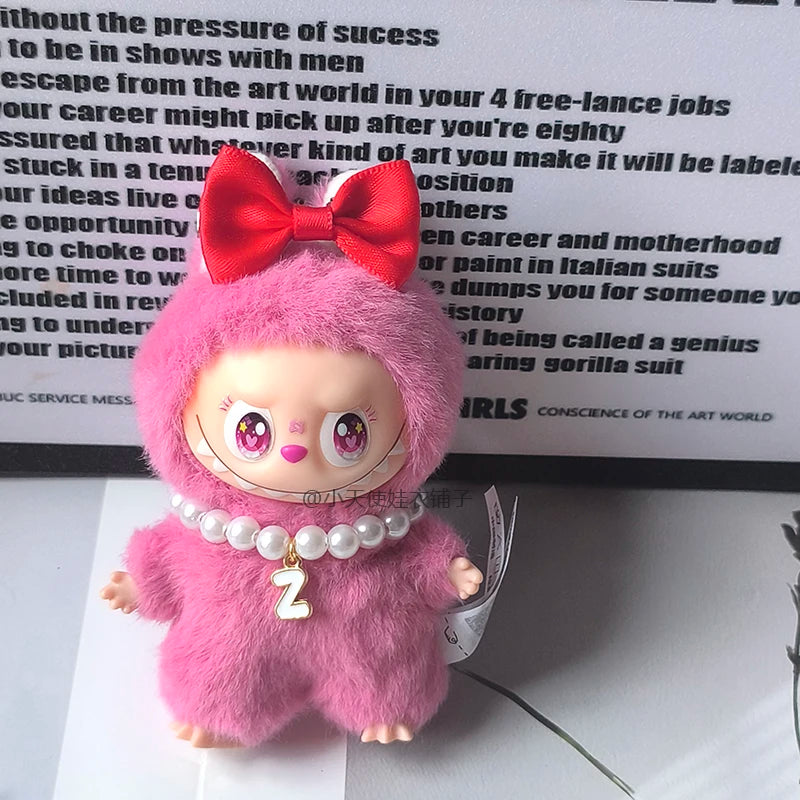 VERTRIX INNOVATIONS Mini Labubu 4.0 Pin & Pearl Necklace Accessories