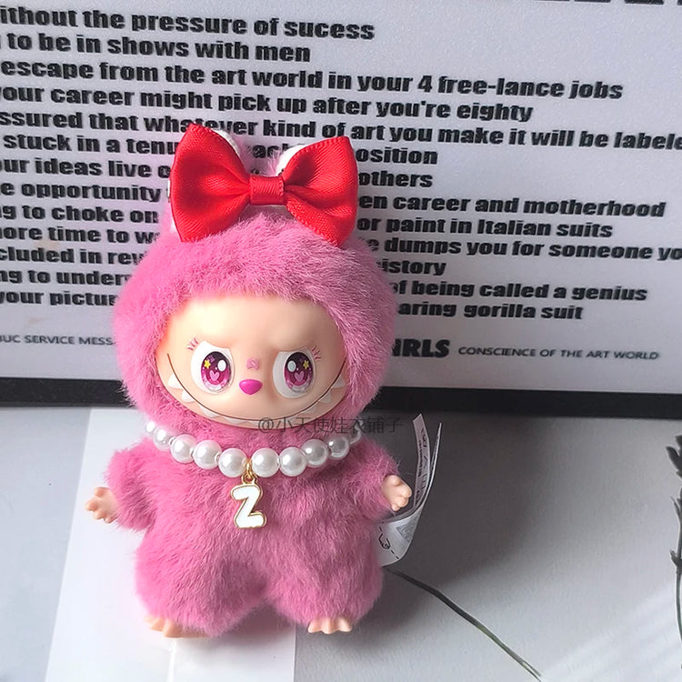 VERTRIX INNOVATIONS Mini Labubu 4.0 Pin & Pearl Necklace Accessories