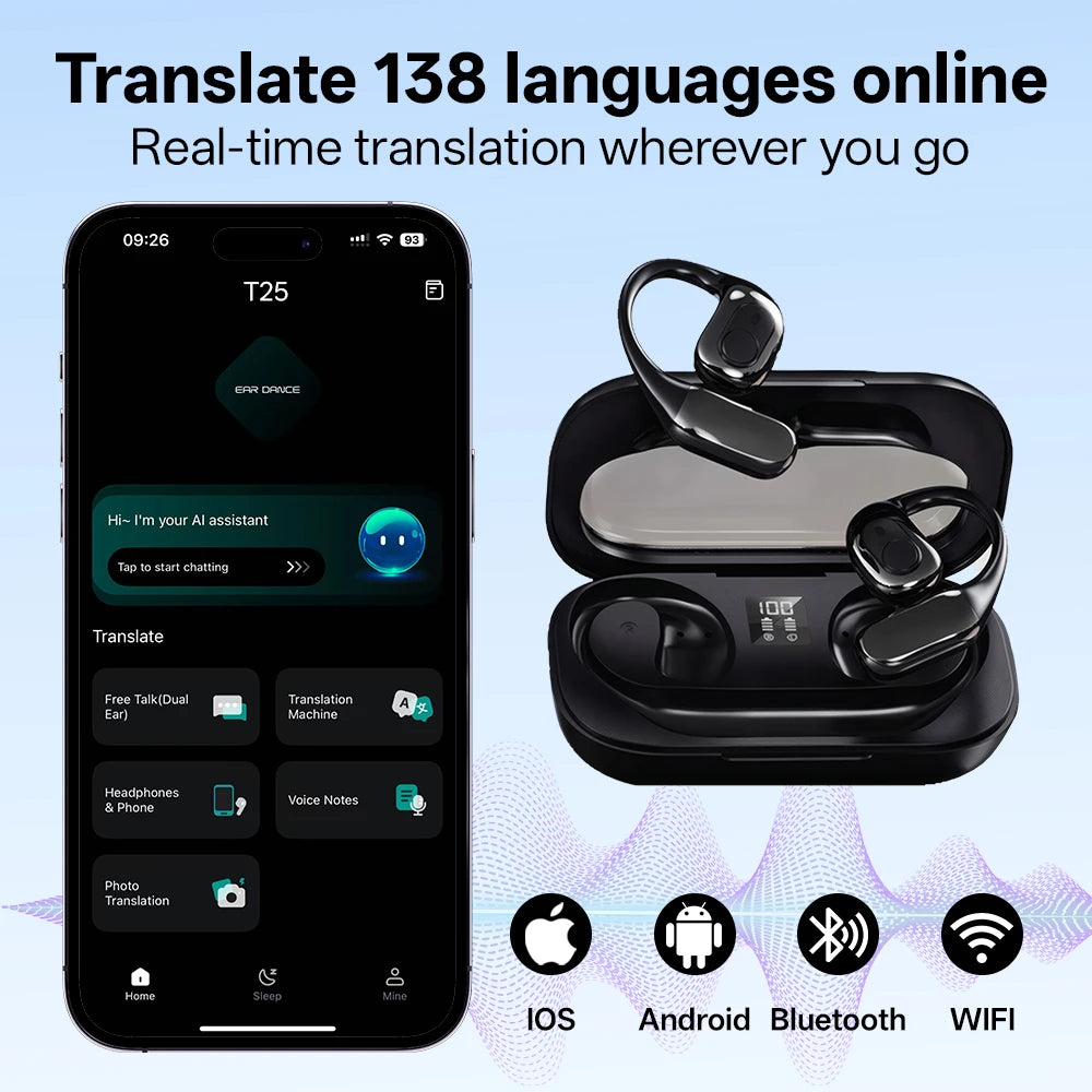 VERTRIX INNOVATIONS MSAI T23 AI Translator Earbuds – 138 Languages