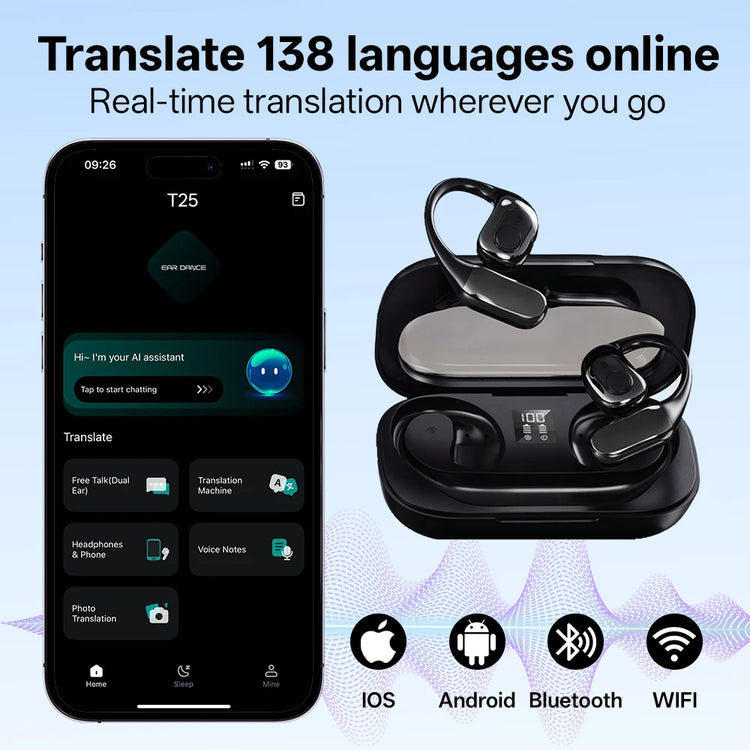 VERTRIX INNOVATIONS MSAI T23 AI Translator Earbuds – 138 Languages