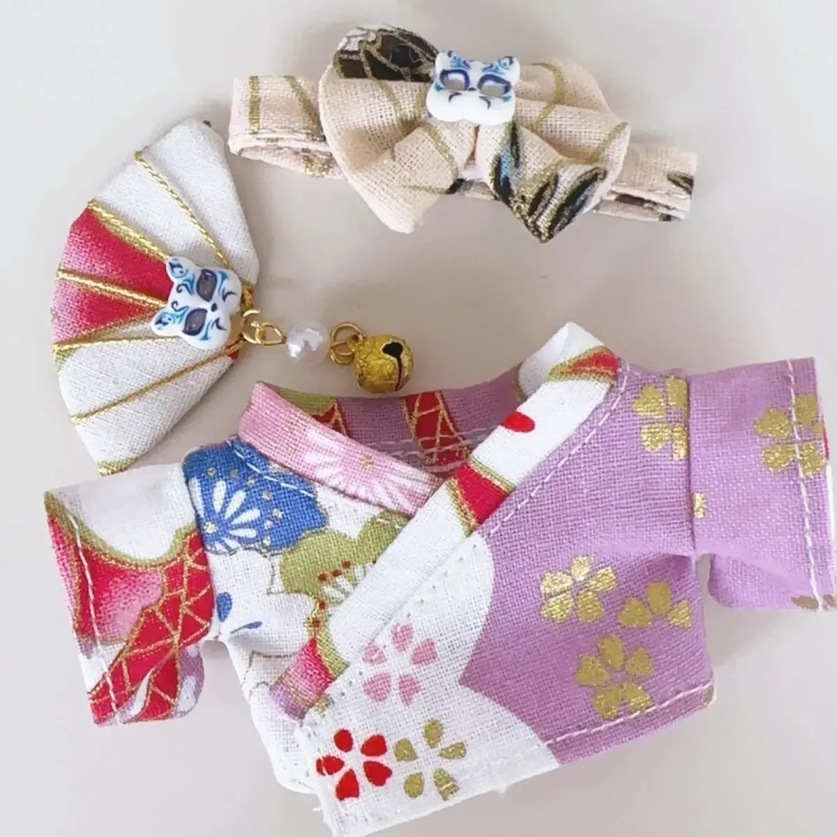 VERTRIX INNOVATIONS Labubu 4.0 Cherry Blossom Kimono Outfit for 10cm Dolls