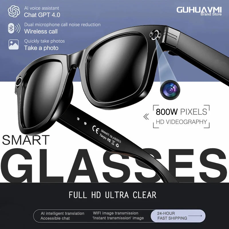 VERTRIX INNOVATIONS 8MP Camera AI Smart Glasses for Men & Women