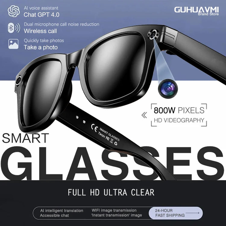 VERTRIX INNOVATIONS 8MP Camera AI Smart Glasses for Men & Women