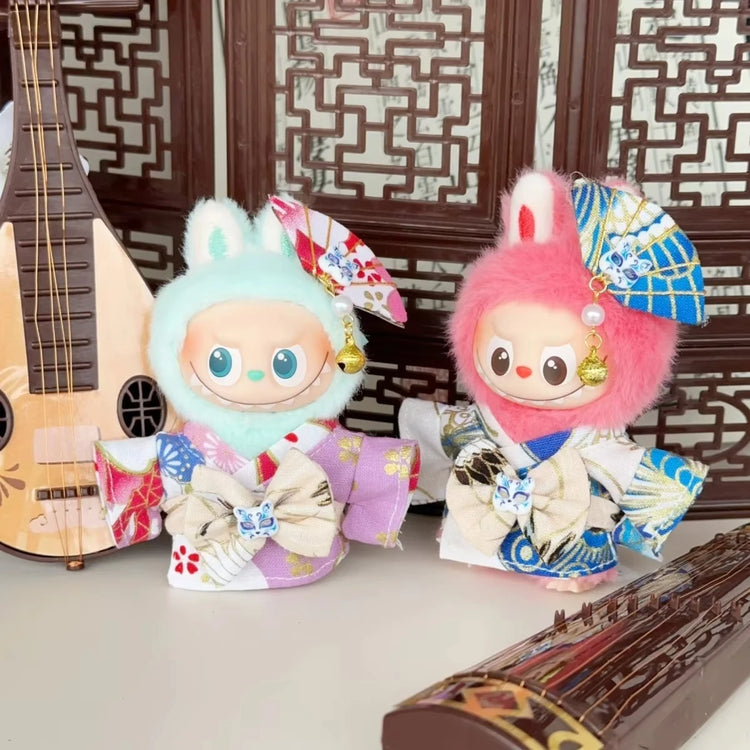 VERTRIX INNOVATIONS Labubu 4.0 Cherry Blossom Kimono Outfit for 10cm Dolls
