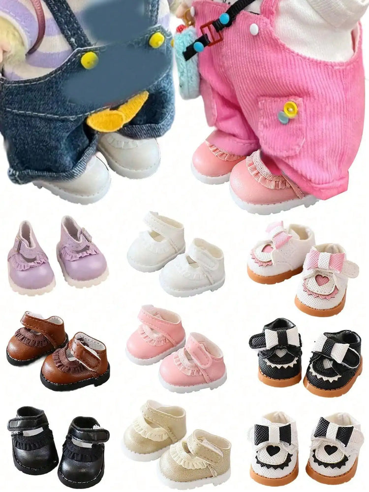 VERTRIX INNOVATIONS Labubu Morning Shoe Accessories 3.8cm Mini Leather Shoes