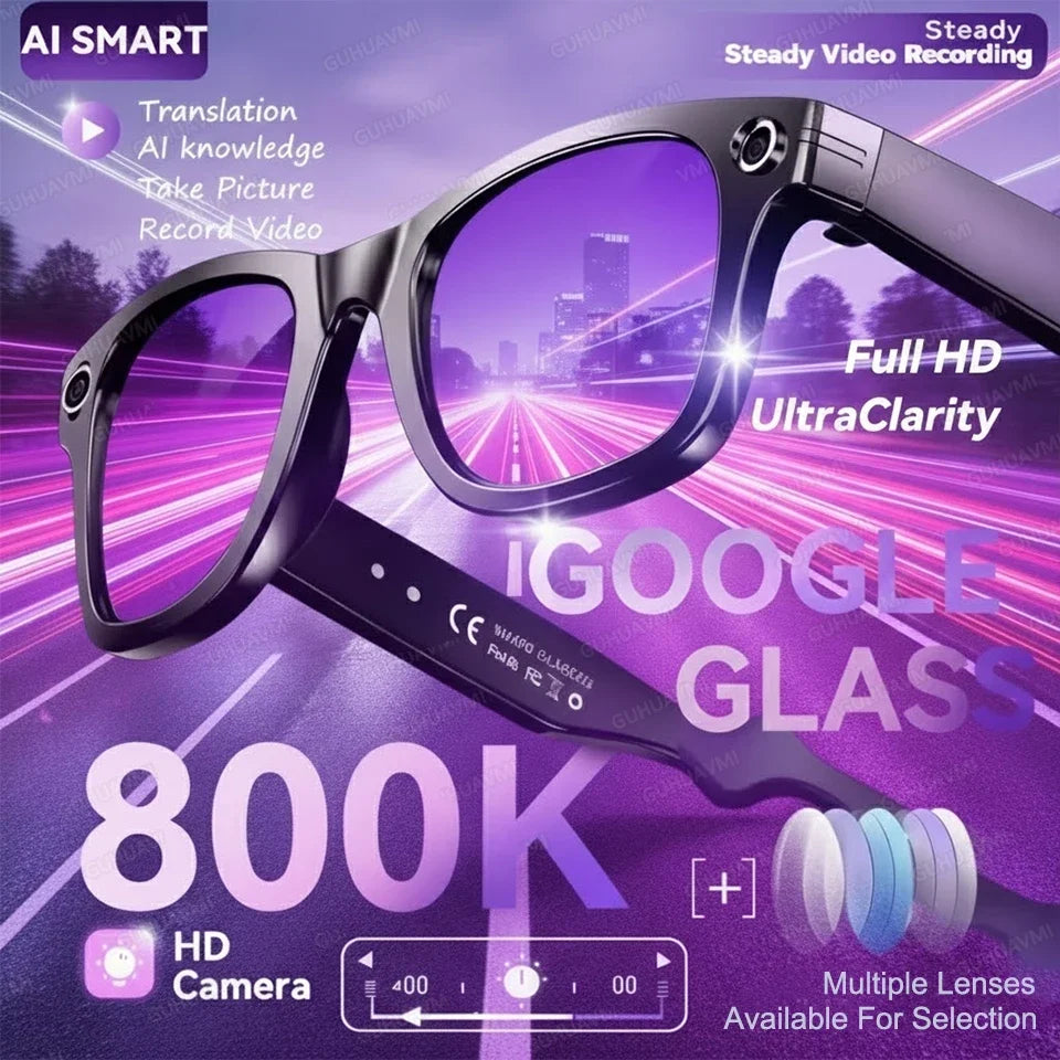 VERTRIX INNOVATIONS AI Shooting Glasses 4K HD Camera Smart Sunglasses