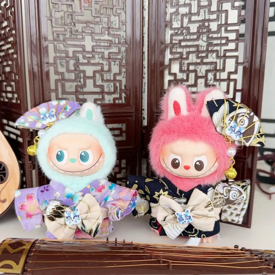 VERTRIX INNOVATIONS Labubu 4.0 Cherry Blossom Kimono Outfit for 10cm Dolls