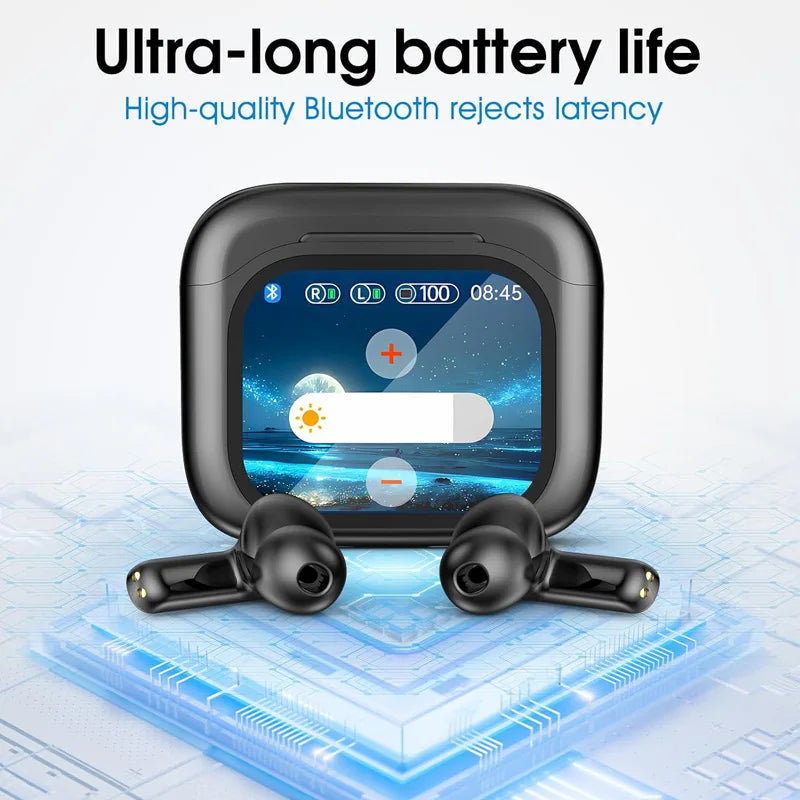 VERTRIX INNOVATIONS Smart AI Translation Bluetooth Earphones with LCD Display