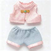 VERTRIX INNOVATIONS Labubu Chinese Style Pink Embroidered Outfit for 15–17cm Dolls