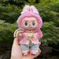 VERTRIX INNOVATIONS Labubu Chinese Style Pink Embroidered Outfit for 15–17cm Dolls