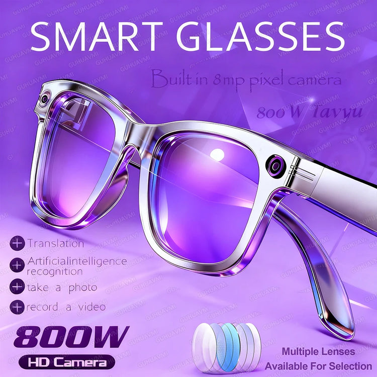 VERTRIX INNOVATIONS 8MP Camera AI Smart Glasses for Men & Women