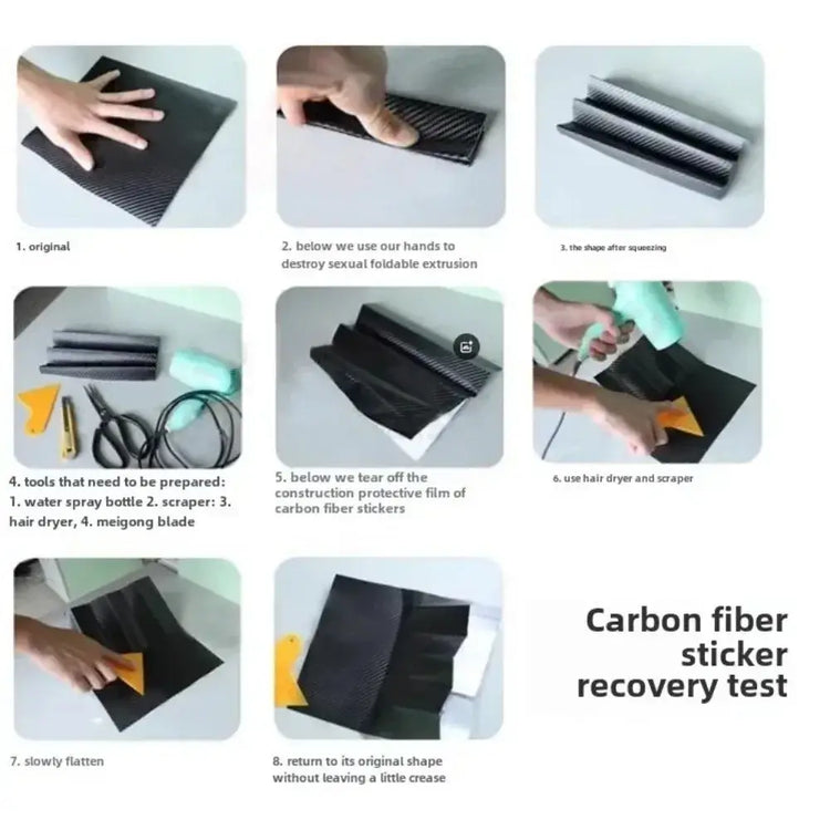 VERTRIX INNOVATIONS 3D Carbon Fiber Car Sticker