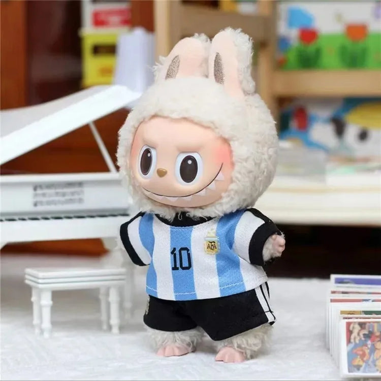 VERTRIX INNOVATIONS Labubu Sports Football Outfit Set 15–17cm Dolls