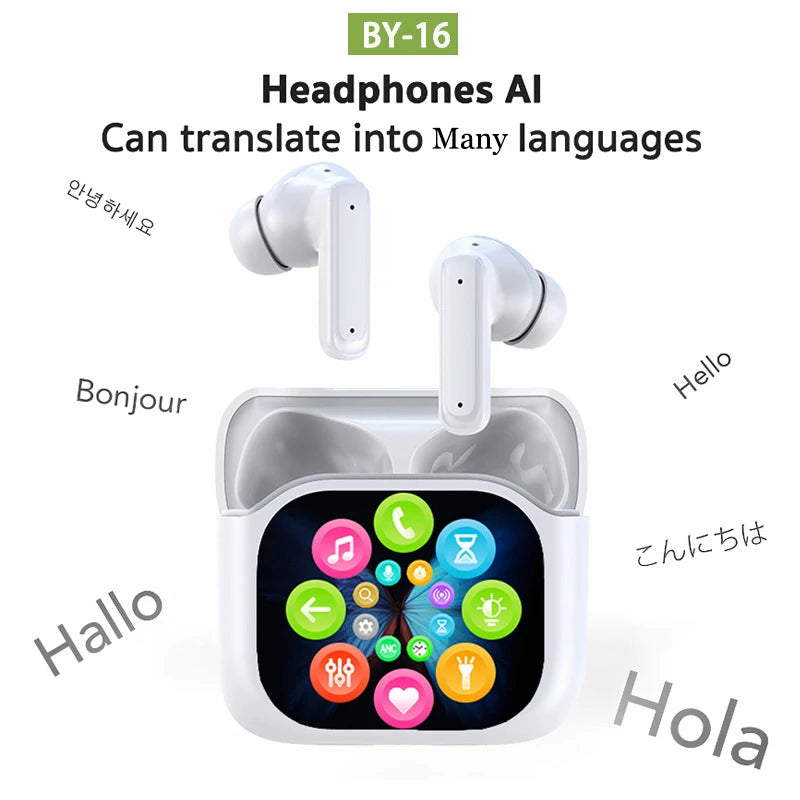 VERTRIX INNOVATIONS Smart AI Translation Bluetooth Earphones with LCD Display