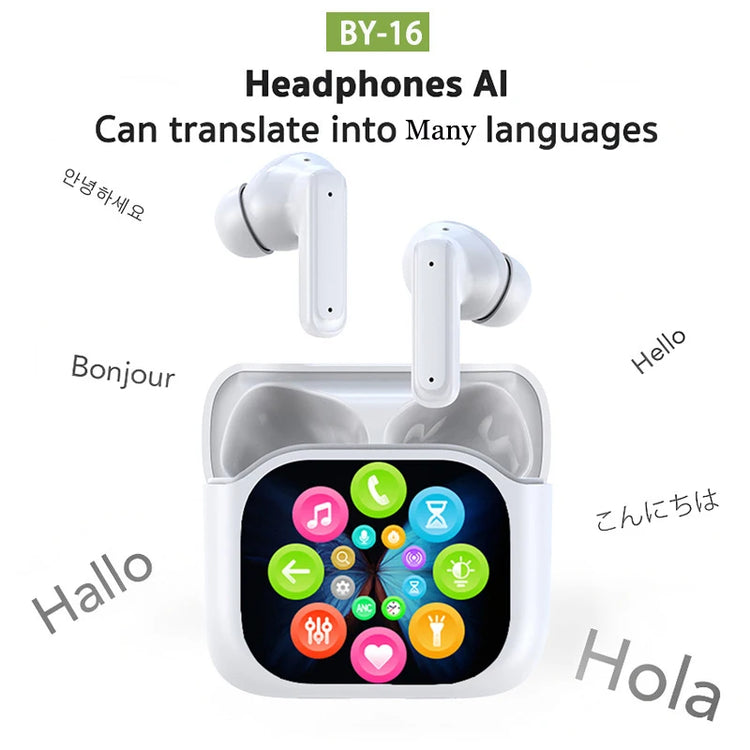 VERTRIX INNOVATIONS Smart AI Translation Bluetooth Earphones with LCD Display