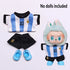 VERTRIX INNOVATIONS Labubu Football Jersey & Shoes 3-Piece Set for 15–17cm Dolls