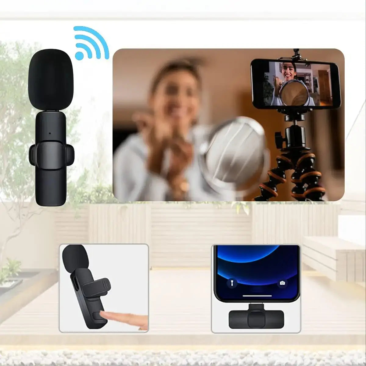 VERTRIX INNOVATIONS Mini Wireless Lavalier Microphone