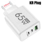 VERTRIX INNOVATIONS 3 in 1 Quick Charge 3.0 USB Charger Type C PD Fast Charging