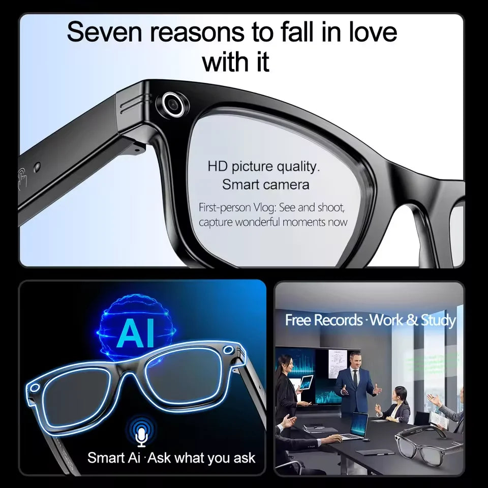 VERTRIX INNOVATIONS AI Shooting Glasses 4K HD Camera Smart Sunglasses