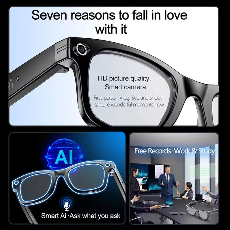 VERTRIX INNOVATIONS AI Shooting Glasses 4K HD Camera Smart Sunglasses