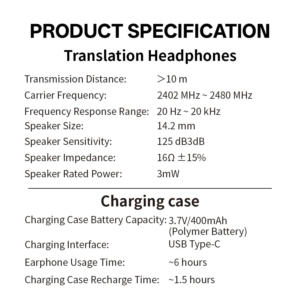 VERTRIX INNOVATIONS MSAI T23 AI Translator Earbuds – 138 Languages