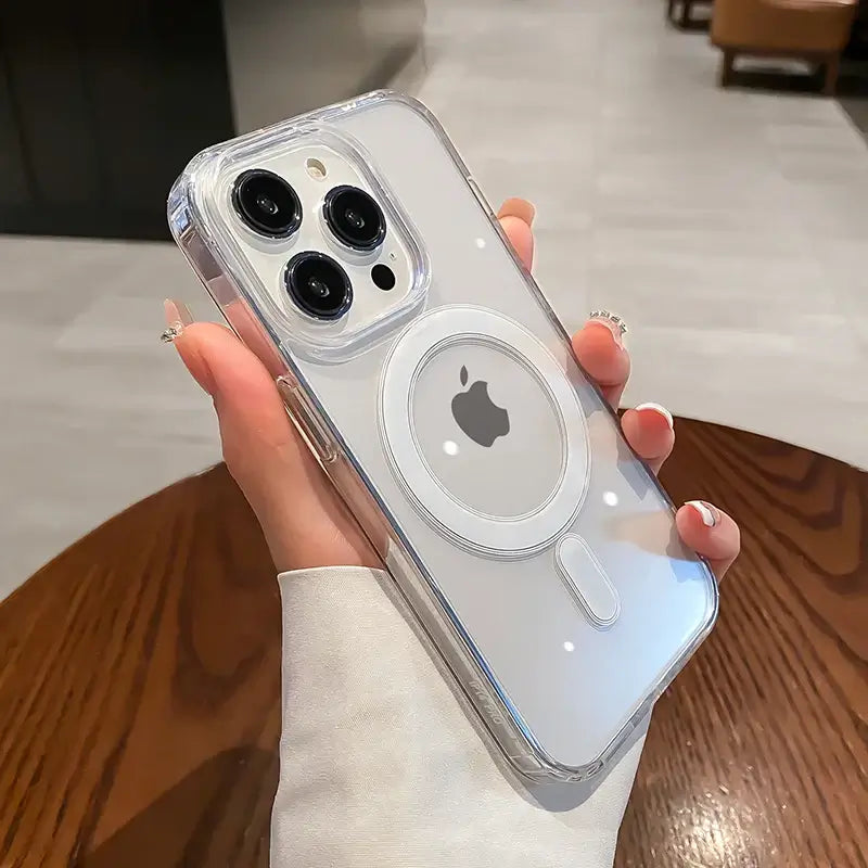 VERTRIX INNOVATIONS Magnetic Transparent Shockproof Wireless Charging Phone Case
