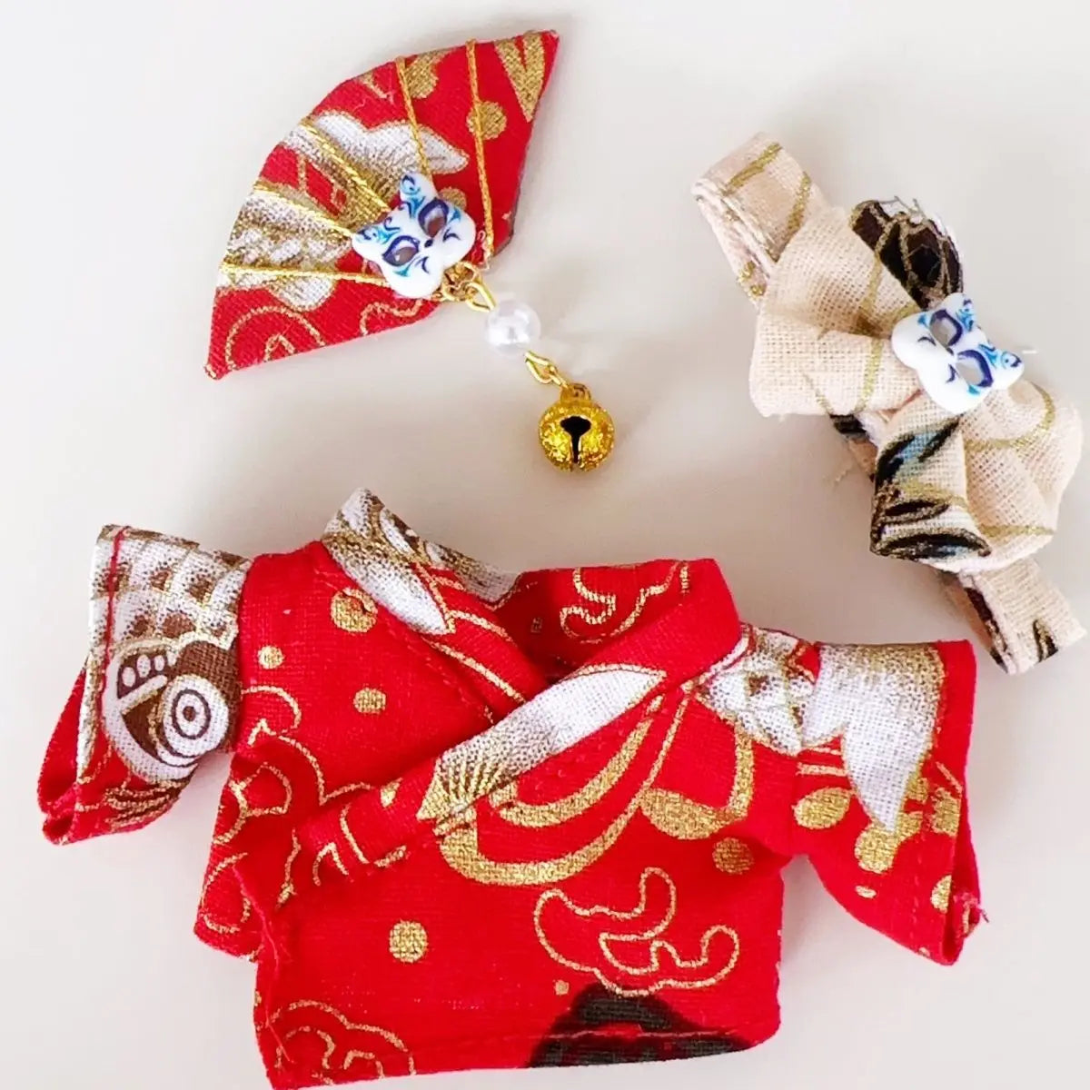 VERTRIX INNOVATIONS Labubu 4.0 Cherry Blossom Kimono Outfit for 10cm Dolls