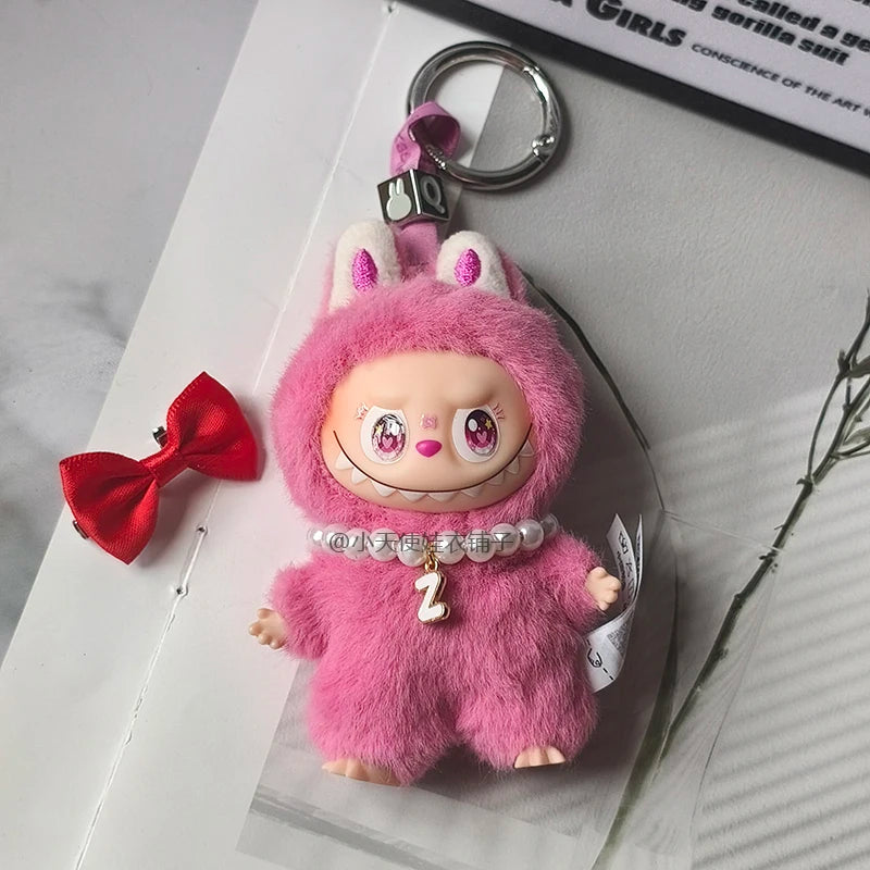 VERTRIX INNOVATIONS Mini Labubu 4.0 Pin & Pearl Necklace Accessories