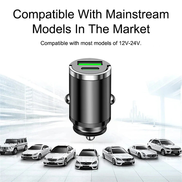 VERTRIX INNOVATIONS 200W Mini Dual Ports USB Car Charger Lighter Fast