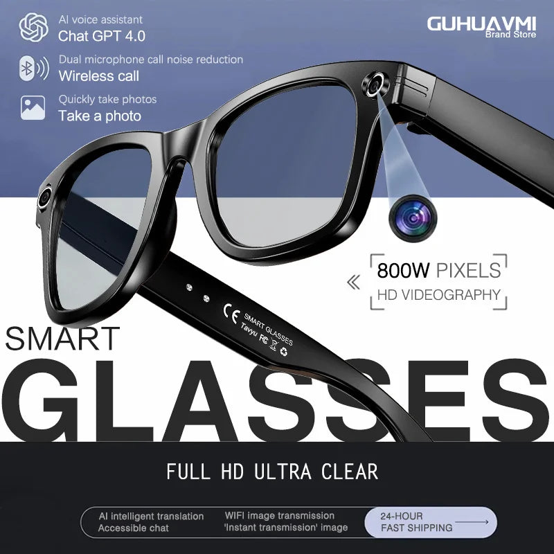 VERTRIX INNOVATIONS 8MP Camera AI Smart Glasses for Men & Women