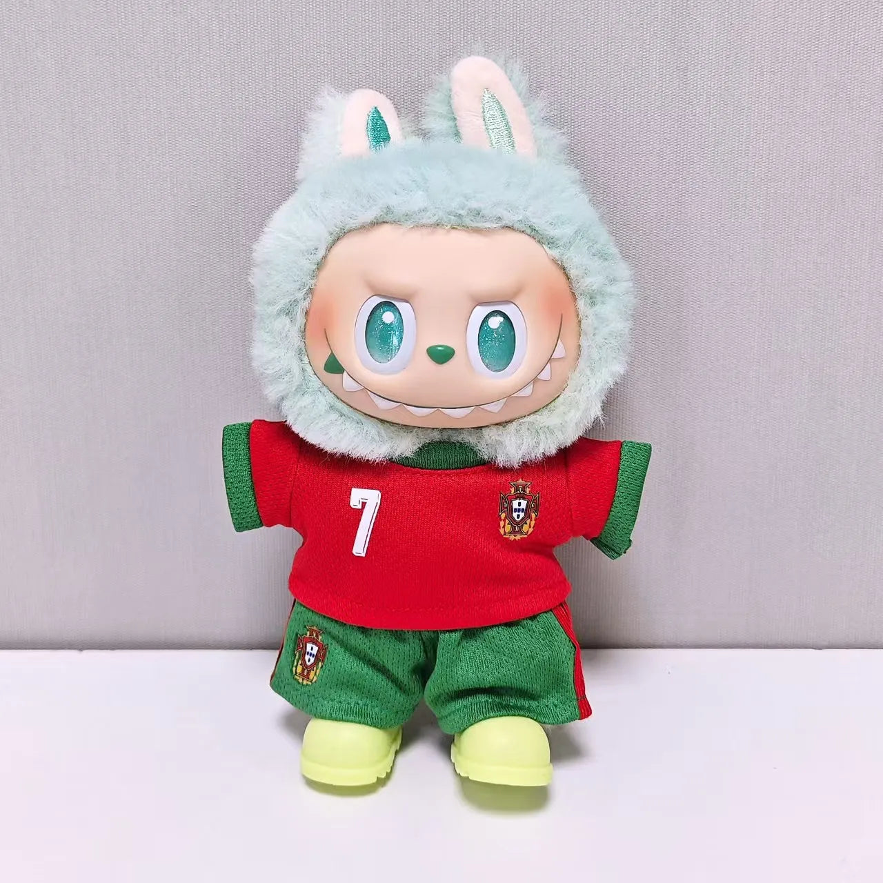 VERTRIX INNOVATIONS Labubu Football Jersey & Shoes 3-Piece Set for 15–17cm Dolls