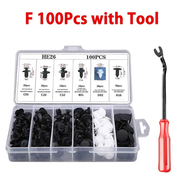 VERTRIX INNOVATIONS Mixed Auto Fastener Clips Kit for Car Panels