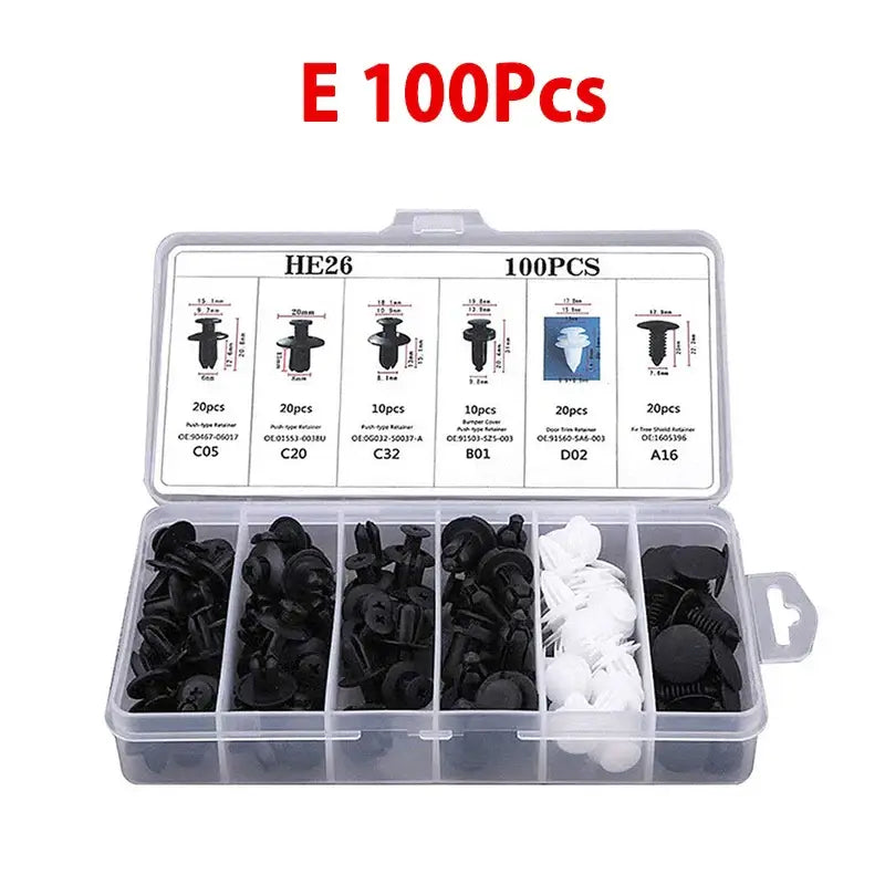 VERTRIX INNOVATIONS Mixed Auto Fastener Clips Kit for Car Panels