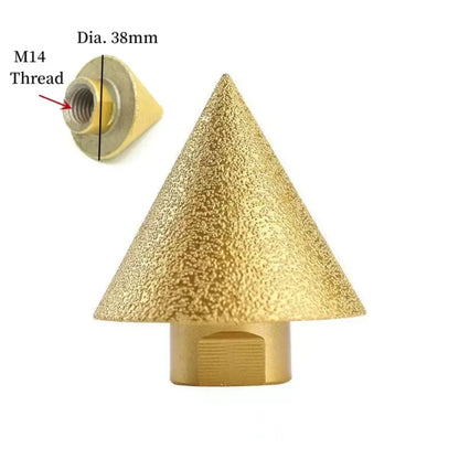 M14 Thread Diamond Beveling Chamfer Bit 38/50mm Cone Punching Expanding Drill Bit Grinding Wheel Ceramic Tile Chamferer
