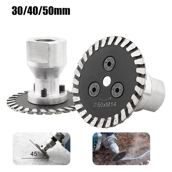30/40/50mm Engraving Diamond Saw Blade M14 Thread With RemovabIe FIange Turbo Cutting Disc For Granite Marble Stone Cutting Tool