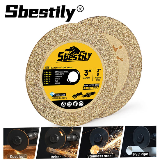 76mm Circular Cut-Off Wheel 3" Grinding Disc Mini Circular Saw Blade For Cutting Metal Stainless Steel Pvc Wood Glass Ceramic