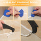 9PCS Caulk Nozzle Applicator Silicone Scraper Sealant Caulking Smooth Remover Tools Kit Floor Caulk Finisher Grout Accessoriess