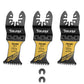 TOLESA 3/50Pcs Arc Edge Oscillating Saw Blades Set Japanese Tooth Oscillating Multitool Blades for Wood Plastic Clean Cut