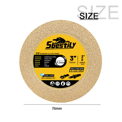 76mm Circular Cut-Off Wheel 3" Grinding Disc Mini Circular Saw Blade For Cutting Metal Stainless Steel Pvc Wood Glass Ceramic