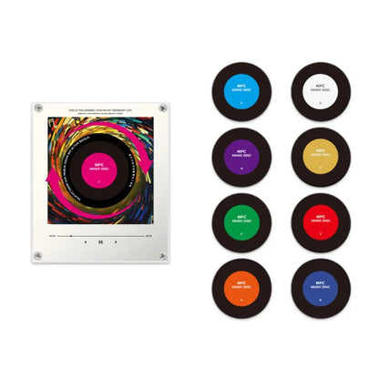 Tap to Play! Custom NFC Music Sticker, Built-in Speaker, No Phone Needed, Cool Gadget for Fridge, Locker or Gift