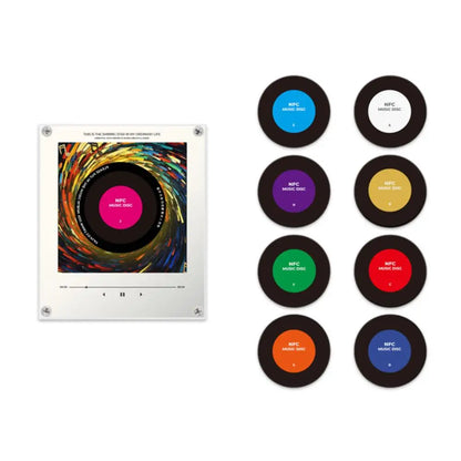 Tap to Play! Custom NFC Music Sticker, Built-in Speaker, No Phone Needed, Cool Gadget for Fridge, Locker or Gift