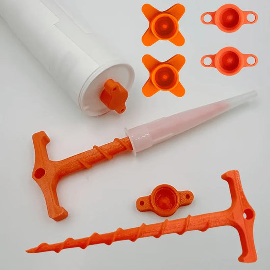 3D Printing Silicone Caulk Nozzle Unclogger, Reusable Spiral Drill Sealant Gun Nozzle Cleaner Tool for DIY & Prof