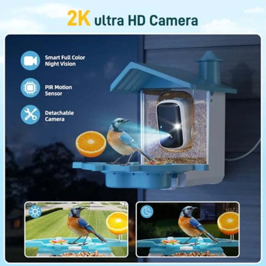 VERTRIX INNOVATIONS Smart Bird Feeder with AI Camera & WiFi