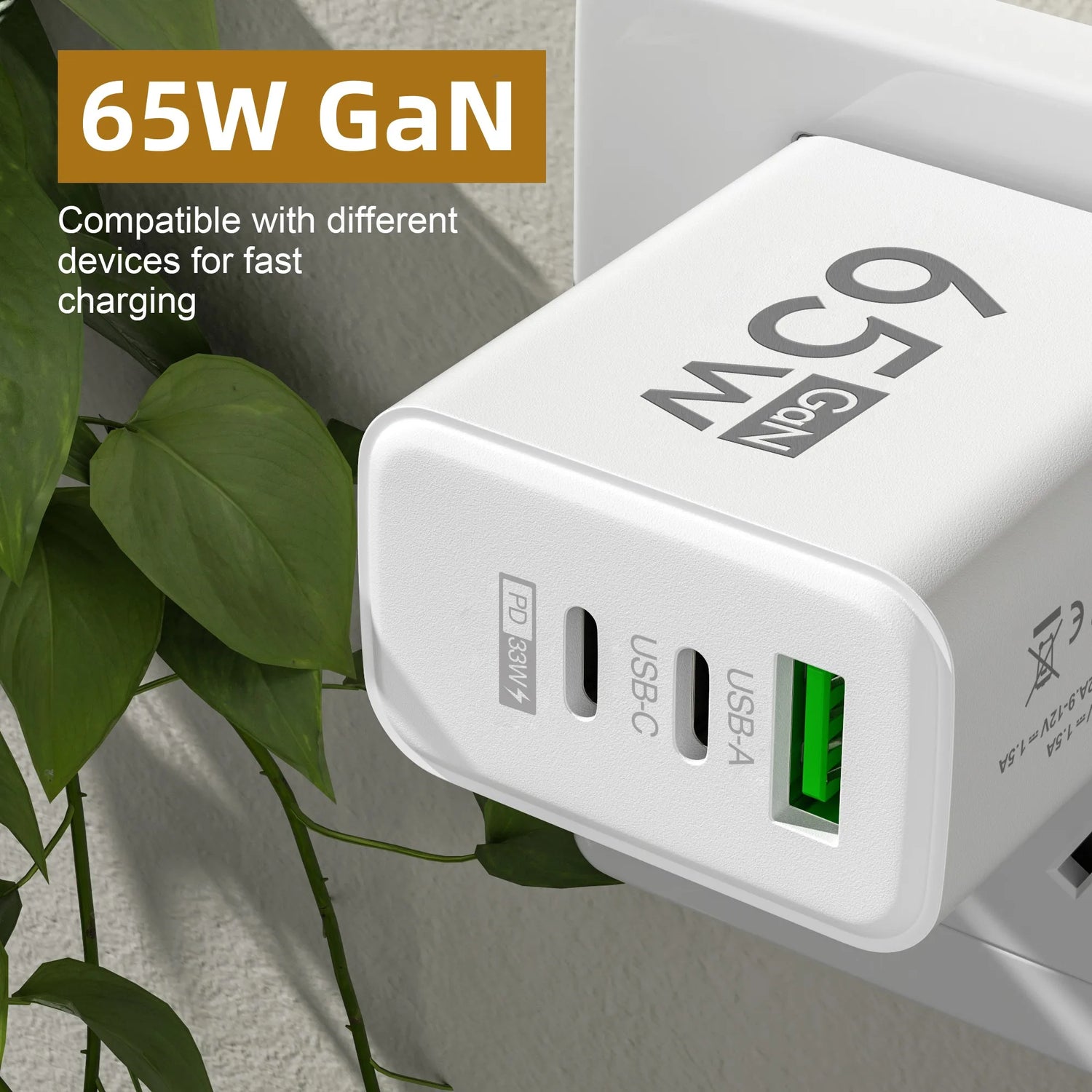 VERTRIX INNOVATIONS 3 in 1 Quick Charge 3.0 USB Charger Type C PD Fast Charging