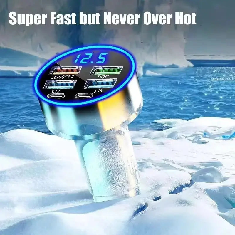 VERTRIX INNOVATIONS 100W 6 Ports Fast Car Charger
