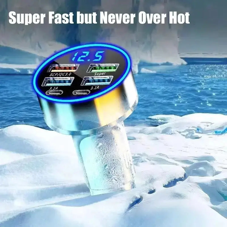 VERTRIX INNOVATIONS 100W 6 Ports Fast Car Charger