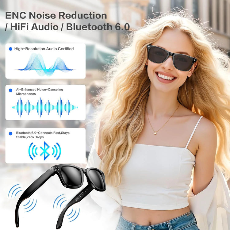 VERTRIX INNOVATIONS 8MP Camera AI Smart Glasses for Men & Women